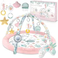 Nukido 730202, tapis d'apprentissage interactif "Océan", rose
