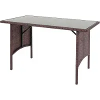 Mendler Table à manger en polyrotin -G16