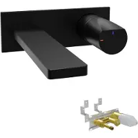 Blaufoss Eris EcoStart robinet de lavabo à encastrer Noir Mat incl élément intégré