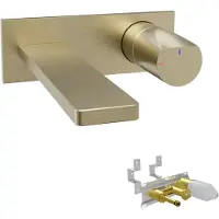 Blaufoss Eris EcoStart robinet de lavabo à encastrer Noir Mat incl élément intégré