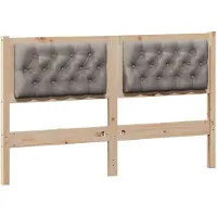 vidaXL Tête de lit Autres Marron et Taupe 140 cm Pin massif