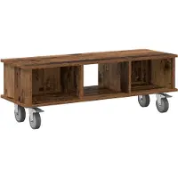vidaXL Support TV , 100 x 35 x 35 cm, en bois massif et panneaux de particules