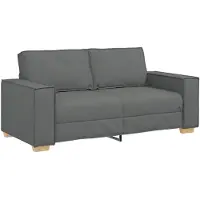 vidaXL Canapé 2 places Gris foncé 140 cm Tissu