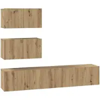 vidaXL Ensemble de meubles TV mural 4 pcs Artisan-Chêne Bois composite