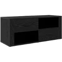 vidaXL Armoire TV noir imitation chêne 100 x 35 x 40 cm Bois composite
