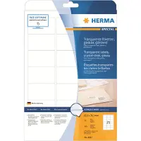 Herma Transparent 635x381 Mm Glossy 525 Pieces Ribbon Printing Labels Clair