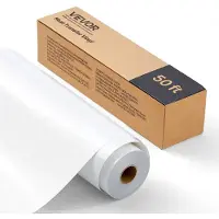 Vevor Rouleau Vinyle Thermocollant Blanc Brillant 30,48x1524 cm