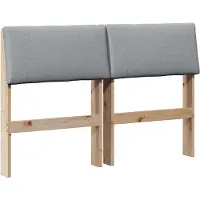 vidaXL Tête de lit rembourrée gris clair 120 cm Pin massif