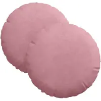 vidaXL Coussins de siège 2 pcs Rose Ø 40 x 13 cm Velours