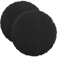 vidaXL Coussins de siège 2 pcs Noir Ø 40 x 13 cm Velours