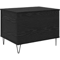vidaXL Table basse noire imitation chêne 60 x 44,5 x 45 cm Bois composite