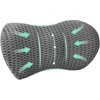 vidaXL Oreiller Avec Oreiller Gris 47 X 24 X 13 Cm Maille 4d