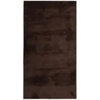 vidaXL Tapis à poils mi-longs, doux et lavable, HUARTE, marron