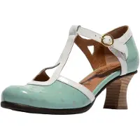Fly london Escarpins turquoise / vert pastel / blanc