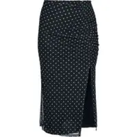 RED by EMP Jupe mi-longue de - Jupe à Pois - S - XL - pour Femme - noir - Taille M