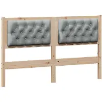 vidaXL Tête de lit Autres Marron et gris clair 150 cm Pin massif