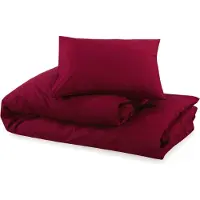 vidaXL Ensemble de linge de lit Bordeaux rouge 260x240 cm Microfibre légère