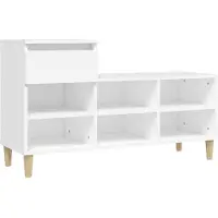 vidaXL Armoire à chaussures Blanc 102x36x60 cm Bois d'ingénierie