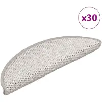 vidaXL Tapis d'escalier autocollants 30 pcs 56x17x3 cm platine