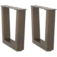 vidaXL Pieds de table basse en V 2 pièces acier naturel 30x(30-31,3) cm acier