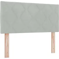 vidaXL Tête de lit LED gris clair 90 cm velours
