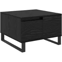 vidaXL Table basse noire imitation chêne 55 x 55 x 36,5 cm Bois composite