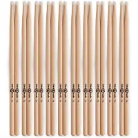 Gear4Music 7A Nylon Tip Maple Drumsticks 10 Pack