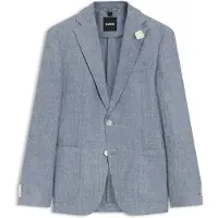 BOSS Veste Slim Fit en lin à motif