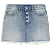HUGO Galanie 1 10278563 Blue Short Skirt Bleu S Femme