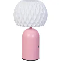 Luxform Lampe de table Obidos rose rechargeable par USB
