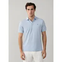 Hackett London pour homme. HM5600169 Polo Classic Fit Logo bleu (L), Casuel, Coton, Manche courte