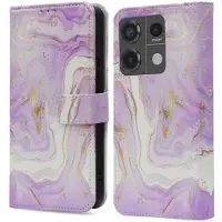 IMoshion Étui de télephone portefeuille Design Xiaomi Redmi Note 13 Pro (5G) / Poco X6 - Purple Marble
