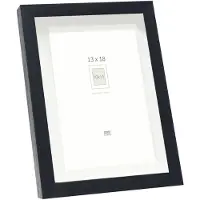 Deknudt cadre photo en bois noir avec passe-partout 13x18