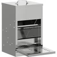 vidaXL Distributeur de graines pour poulets, argenté, 25 x 42 x 40 cm, 4 kg, acier galvanisé
