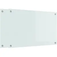 vidaXL Dos de cuisine 2 pcs Blanc 80 x 50 cm Verre trempé