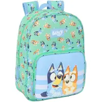 Bluey Bluey, sac à dos pour sœurs, 10 litres, dimensions 32x43x14 cm, couleur verte, pour enfants, taille unique
