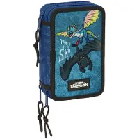 Näin Koulutat Lohikäärmeesi 412546857 Como Entrenar A Tu Dragon 37 Pieces Filled Triple Pencil Case Bleu Homme