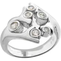 Folli Follie 3r9s170c-54 Ring Argenté 54 Femme