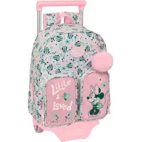 Safta Minnie Mouse Minty 10l 28x34x10 Cm Wheeled Backpack Rose Enfants