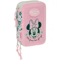 Disney Minnie Mouse Minty 12.5x19.5x5.5 Cm Triple Pencil Case Rose Homme
