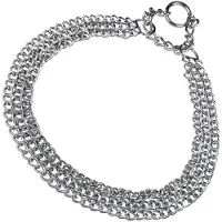 Hs Sprenger Triple Dog Collar Argenté 60 cm