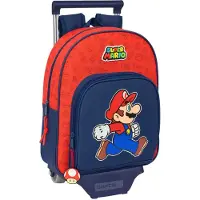 Super Mario Trick Wheeled Backpack Rouge,Orange Enfants