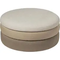 Broste Copenhagen Pouf Pond beige Ø68cm