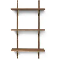 Ferm Living Sector Etagère Smoked Oak|Brass | Triple - Narrow