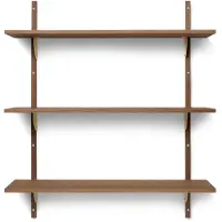 Ferm Living Sector Etagère Smoked Oak|Brass | Triple - Wide