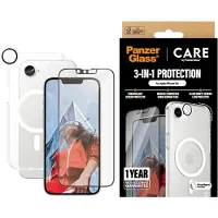 PanzerGlass Étui CARE by Flagship 3en1 + Verre + Objectif pour iPhone 16e - transparent