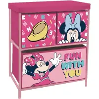 Arditex Disney 3 Drawer Minnie Storage Shelf Rose Enfants