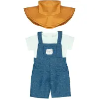 Miniland Costume de fermier , 38 cm, multicolore Multicolore, taille unique