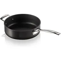 Le Creuset Sauteuse à Bord Droit Anti-Adhérente, 26 cm, Anthracite/Argenté,51110260010202