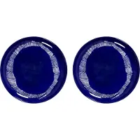 Serax Feast Assiette d'Entrée à Rayures - Lot de 2 Dark Blue|White Stripes